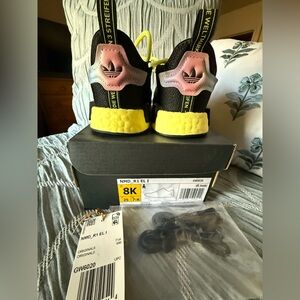 Adidas Toddler NMD_R1 EL I Black and Yellow Shoes
